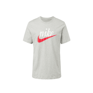 Nike Sportswear Póló 'FUTURA 2' szürke melír / narancsvörös / fehér kép