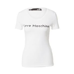 Love Moschino Póló 'MAGLIETTA' fekete / fehér kép