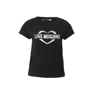 Love Moschino Póló 'MAGLIETTA' fekete / ezüst kép