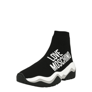 Love Moschino Belebújós cipők 'CALZA' fekete / fehér kép