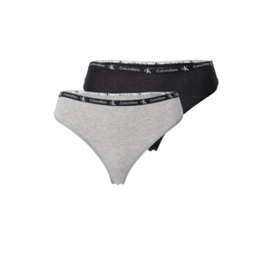 Calvin Klein Underwear String bugyik szürke melír / fekete melír / fehér kép