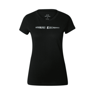 ARMANI EXCHANGE Póló fekete / ezüst kép