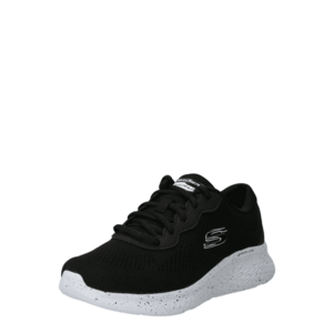 SKECHERS Rövid szárú sportcipők ezüstszürke / fekete / fehér kép