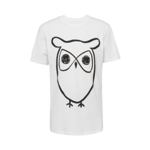 KnowledgeCotton Apparel Póló 'Big Owl' fekete / fehér kép