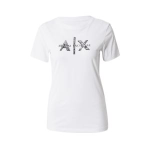 ARMANI EXCHANGE Póló fekete / ezüst / fehér kép