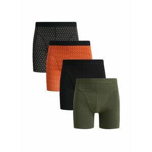 WE Fashion Boxeralsók khaki / narancs / fekete / piszkosfehér kép