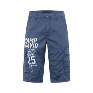 CAMP DAVID Cargo nadrágok 'Skater' galambkék / fehér kép