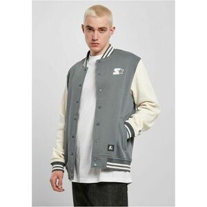 Starter College Fleece Jacket heavymetal/palewhite kép