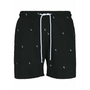 Urban Classics Embroidery Swim Shorts black/palmtree kép