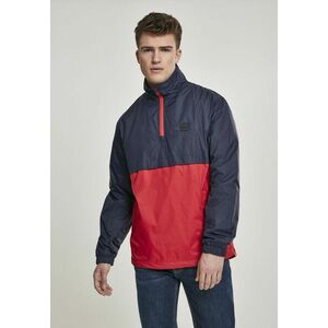 Urban Classics Stand Up Collar Pull Over Jacket navy/fire red kép