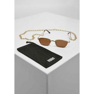 Urban Classics Sunglasses Kalymnos With Chain gold/brown kép