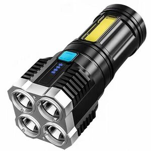 Maxi LED elemlámpa USB-n keresztüli töltéssel-Fekete KP26840 kép