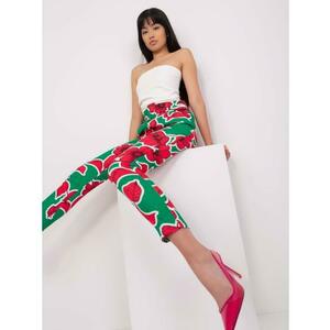 Női nyomtatott nadrág ANNIA zöld-rózsaszín kép