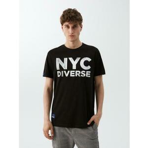 Férfi póló nyomtatott NY CITY 04 S1829 fekete kép