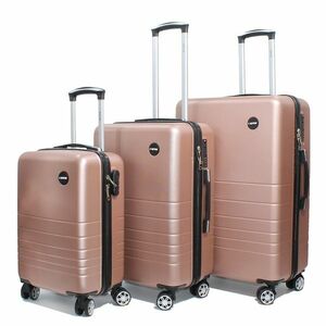 Borgo C-SEVEN rózsaszín bőrönd szett kép