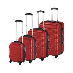 4 db-os merev falú bőrönd szett - piros kép