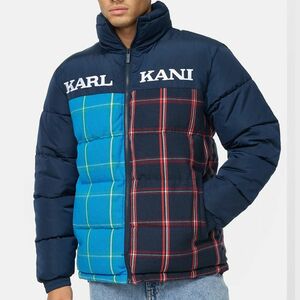 Téli kabát Karl kani OG Flannel Block Puffer Jacket multicolor kép