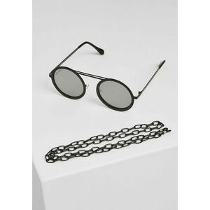 Urban Classics 104 Chain Sunglasses silver mirror/black kép