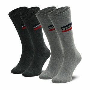 2 pár hosszú szárú unisex zokni Levi's® 37157-0554 Middle Grey Melange/Anthracite kép