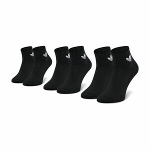 3 pár uniszex hosszú szárú zokni adidas Mid-Cut Crew FM0643 Black kép