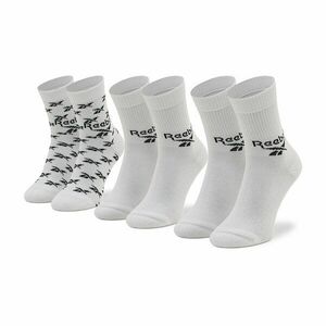 3 pár uniszex hosszú szárú zokni Reebok Cl Fo Crew Sock 3P GG6682 White kép