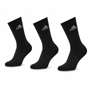 3 pár uniszex hosszú szárú zokni adidas Cushioned Crew IC1310 Black/White kép