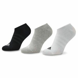3 pár unisex bokazokni adidas Thin And Light IC1328 Medium Grey Heather/White /Black kép