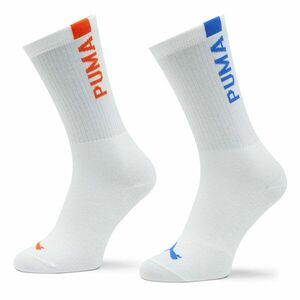 2 pár hosszú szárú női zokni Puma Women Slouch Sock 2P 938005 White / Blue / Red 04 kép