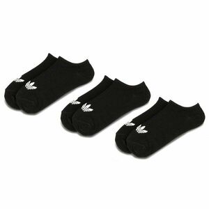 3 pár unisex bokazokni adidas Trefoil Liner S20274 Black/Black/White kép