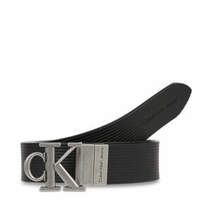 Női öv Calvin Klein Jeans Round Mn/Rev Lthr Text Belt K60K611248 Black Solid/Black Texture 0GM kép