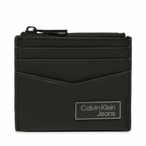 Bankkártya tartó Calvin Klein Jeans Logo Plaqueid Cardholder W/Zip K50K510130 BDS kép