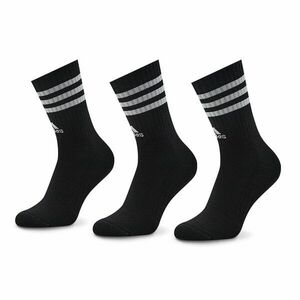 3 pár uniszex hosszú szárú zokni adidas 3-Stripes IC1321 Black/White kép