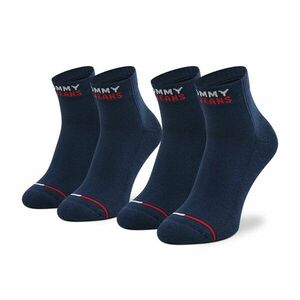 2 pár hosszú szárú unisex zokni Tommy Jeans 701218956 Navy 002 kép