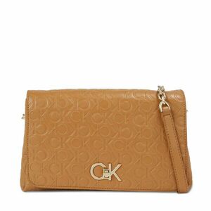 Táska Calvin Klein Re-Lock Shoulder Bag Md - Emb K60K611061 Brown Sugar GA5 kép