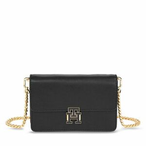 Táska Tommy Hilfiger Pushlock Leather Small Crossover AW0AW15227 Black BDS kép