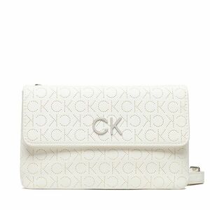 Táska Calvin Klein Re-Lock Dbl Crossbody Bag Perf K60K609399 White YAF kép