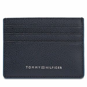Bankkártya tartó Tommy Hilfiger Th Struc Leather Cc Holder AM0AM11606 Space Blue DW6 kép