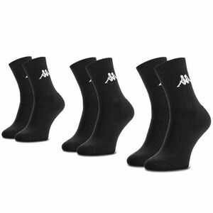 3 pár uniszex hosszú szárú zokni Kappa 704304 Black 005 kép