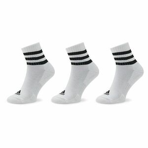 3 pár uniszex hosszú szárú zokni adidas 3S C Spw Mid 3P HT3456 White/Black kép