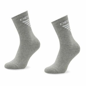 2 pár hosszú szárú női zokni Emporio Armani 292303 2F258 00047 Melange Pale Grey kép