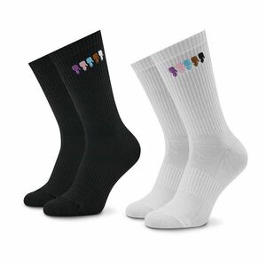 2 pár hosszú szárú női zokni KARL LAGERFELD Pride 225W6002 Black/White 998 kép