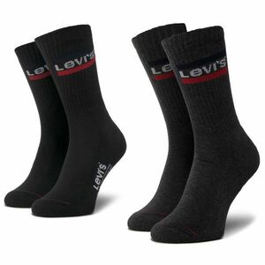 2 pár hosszú szárú unisex zokni Levi's® 37157-0153 Mid Grey/Black kép