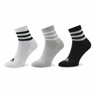 3 pár uniszex hosszú szárú zokni adidas 3S C Spw Mid 3P IC1318 Medium Grey Heather/White/Black kép