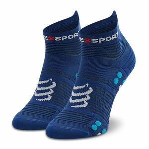 Unisex Magasszárú Zokni Compressport Pro Racing Socks V4.0 Run Low XU00047B_533 Sodalite/Fluo Blue kép