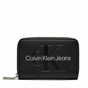 Nagy női pénztárca Calvin Klein Jeans Sculpted Med Zip Around Mono K60K607229 Black/Metallic Logo 0GL kép