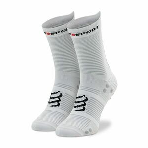 Unisex Magasszárú Zokni Compressport Pro Racing Socks V4.0 Run High XU00046B_010 White/Lloy kép