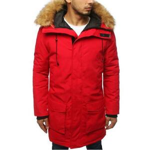 Férfi télikabát kabát téli piros kép