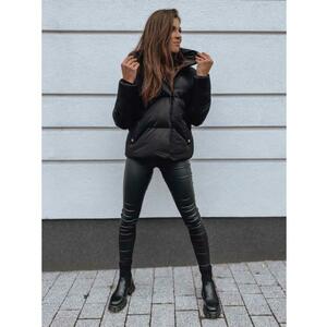 Női téli steppelt dzseki kapucni nélkül LARO fekete kép