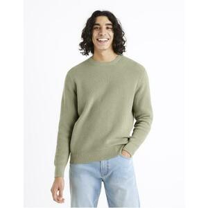 Celio bordázott pulóver Dexter zöld kép