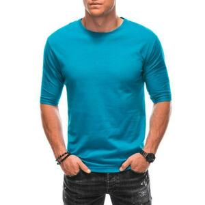 Férfi egyszínű póló S1896 türkizkék kép